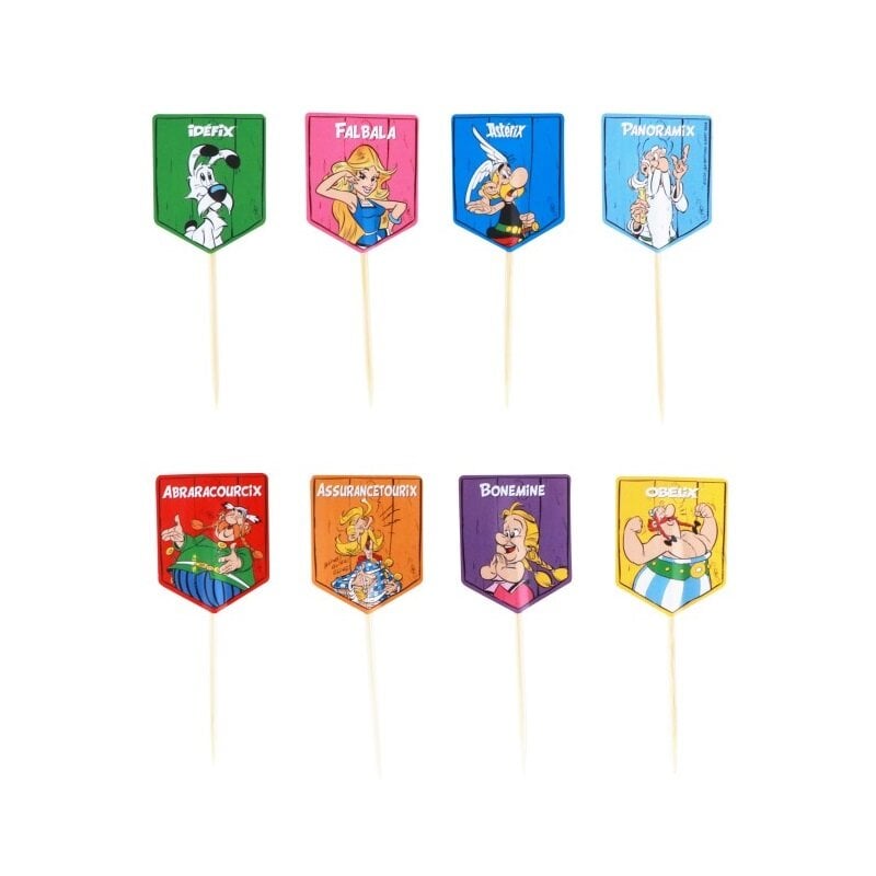 Asterix Cake Toppers 8 kpl