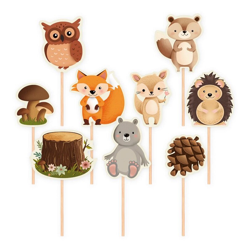 Metsäneläimet - Cake Toppers 9 kpl