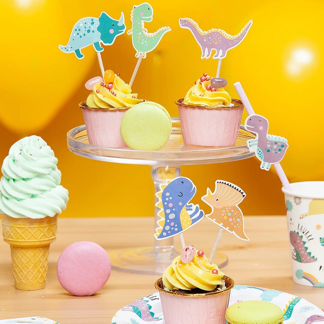 Dinosaurus Cake Toppers 6 kpl