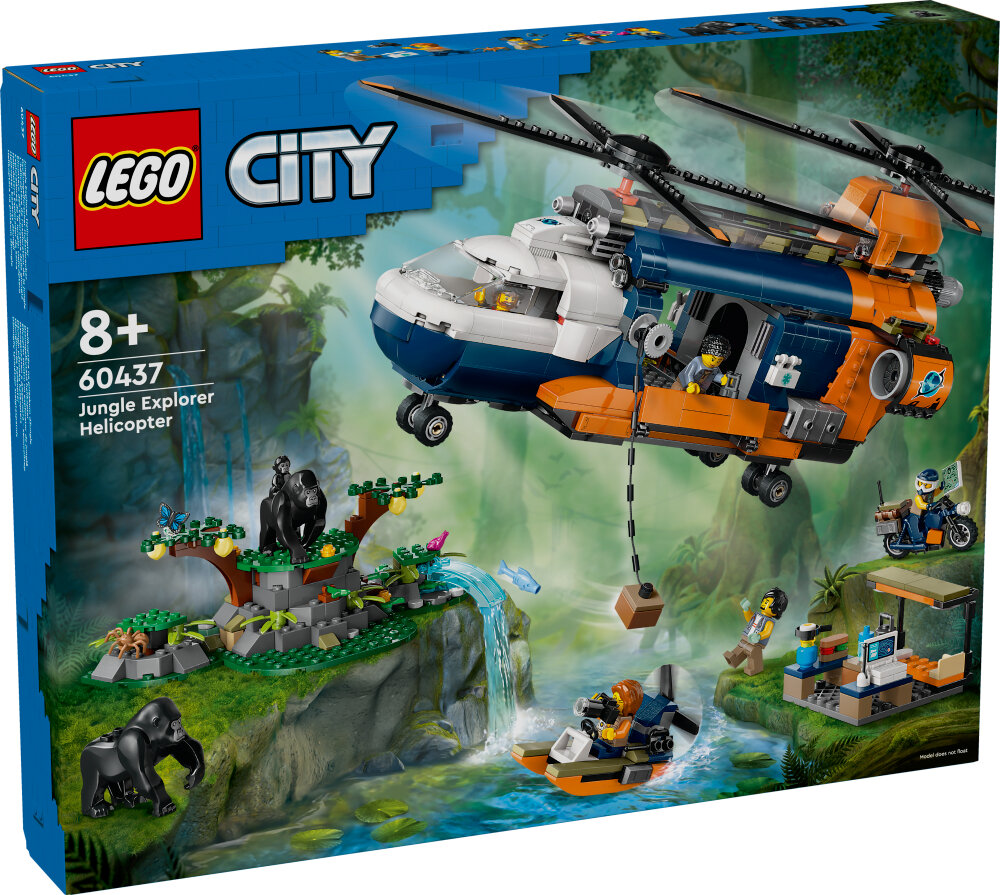 LEGO City - Viidakkotutkijan helikopteri leirissä 8+