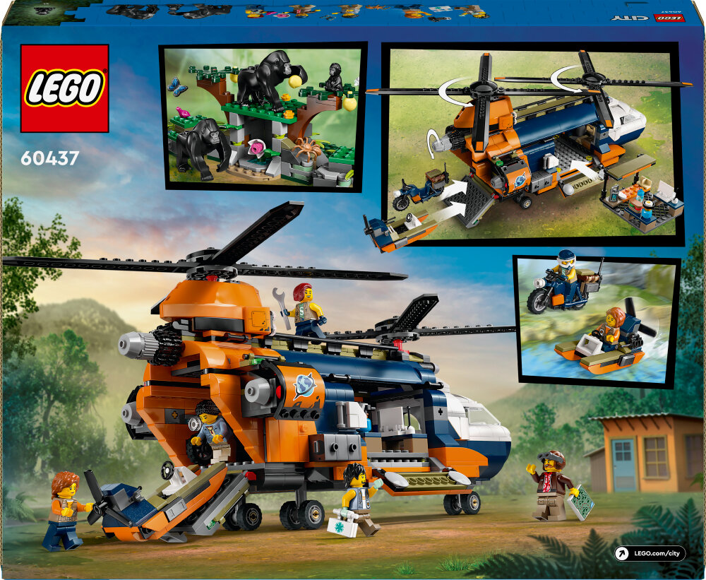 LEGO City - Viidakkotutkijan helikopteri leirissä 8+