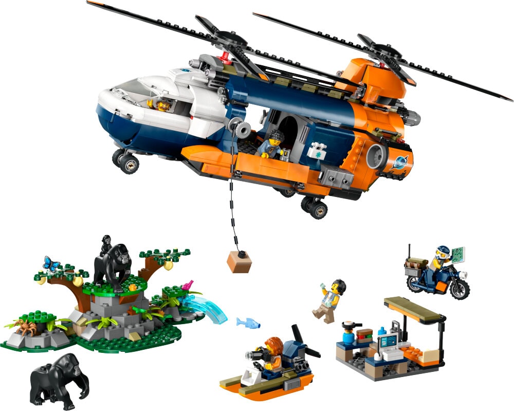 LEGO City - Viidakkotutkijan helikopteri leirissä 8+