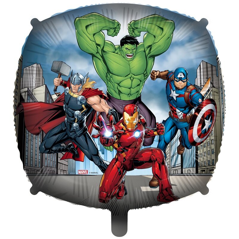 Avengers - Neliönmuotoinen Folioilmapallo ilmapallopainolla 46 cm