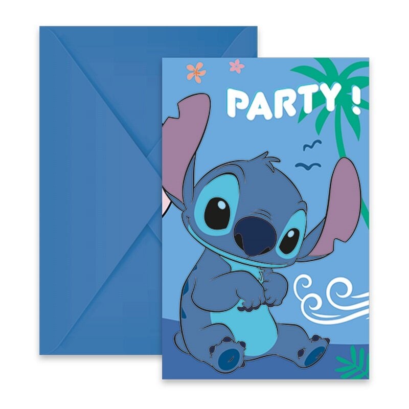 Lilo & Stitch - Kutsukortit kirjekuorilla 6 kpl