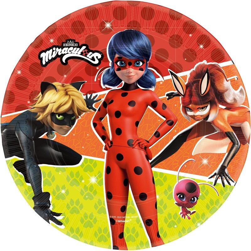 Miraculous Ladybug - Lautaset 8 kpl