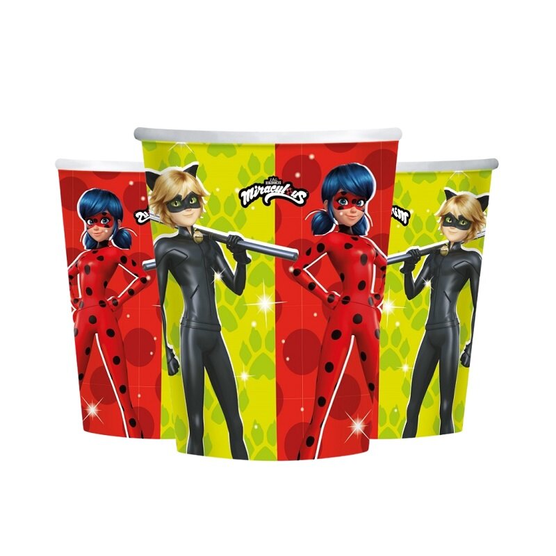 Miraculous Ladybug - Pahvimukit 8 kpl