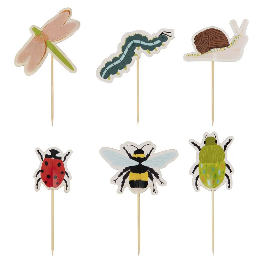 Bug Party - Cake Toppers 12 kpl