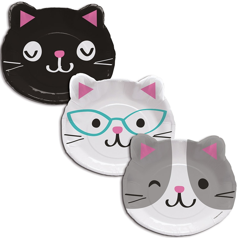 Cat Party - Muotoillut Lautaset 8 kpl