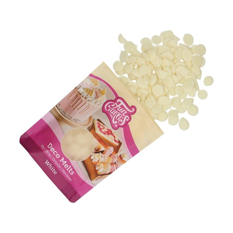 FunCakes - Deco Melts Valkoinen 250 grammaa