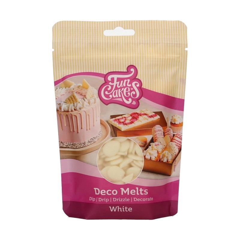 FunCakes - Deco Melts Valkoinen 250 grammaa