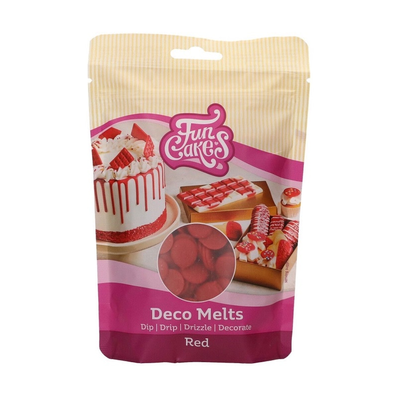 FunCakes - Deco Melts Punainen 250 grammaa