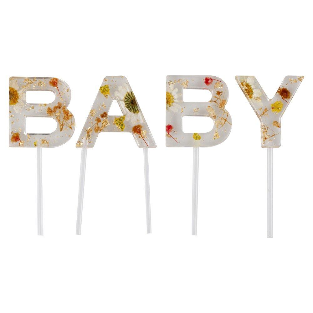 Floral Baby - Cake Topper Baby
