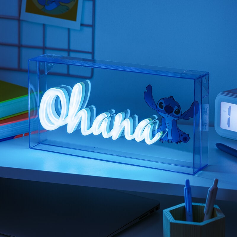 Stitch - Neon LED Lamppu Ohana