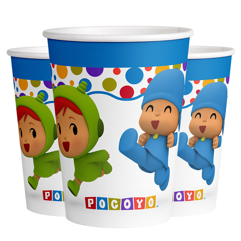 Pocoyo - Pahvimukit 8 kpl