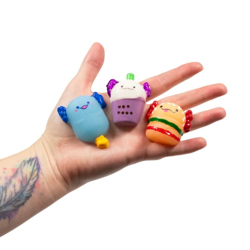 Mini Squishy Axolotl Mochi 12 kpl